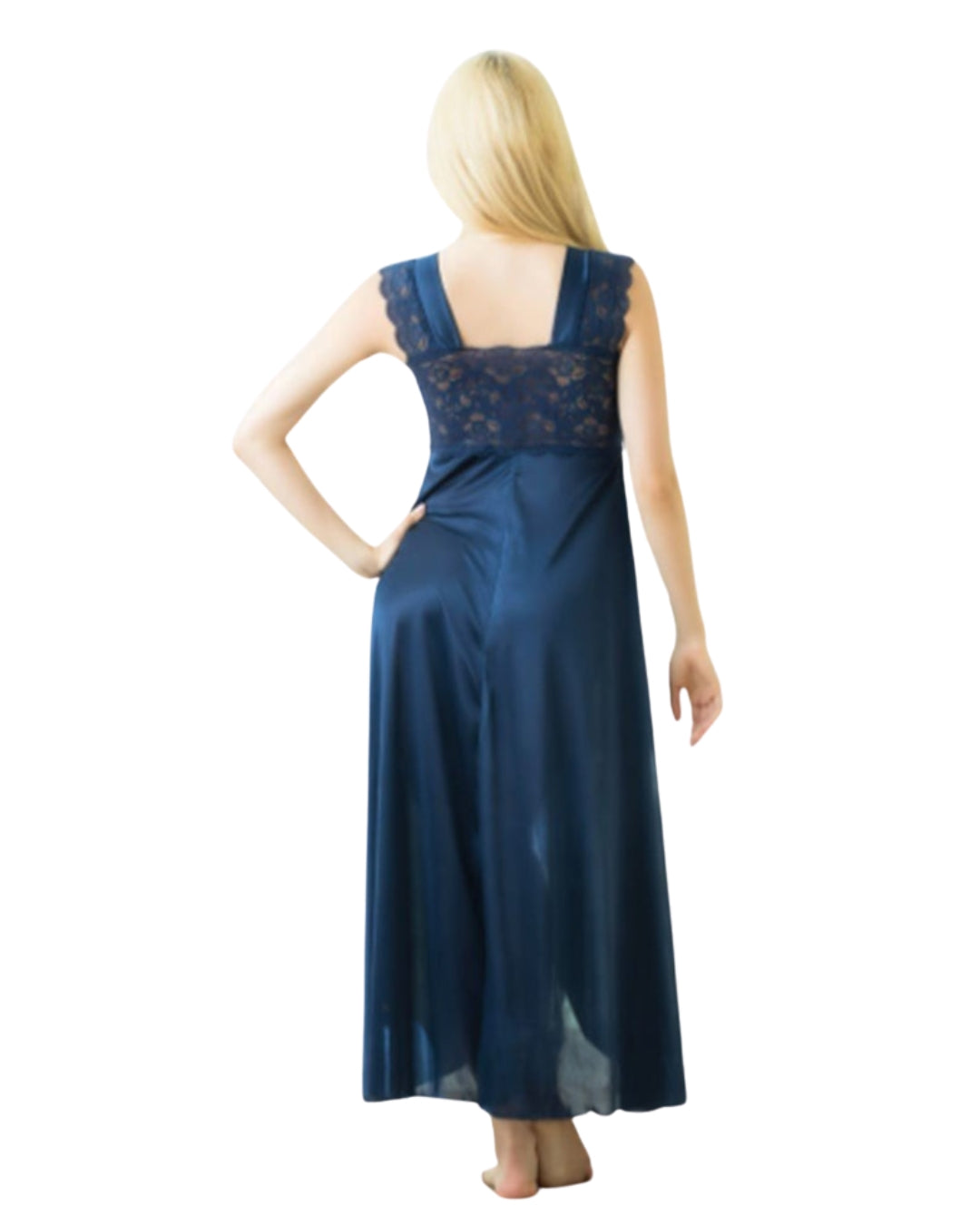 Elegant 1 Piece Cross Cut Long Nightie