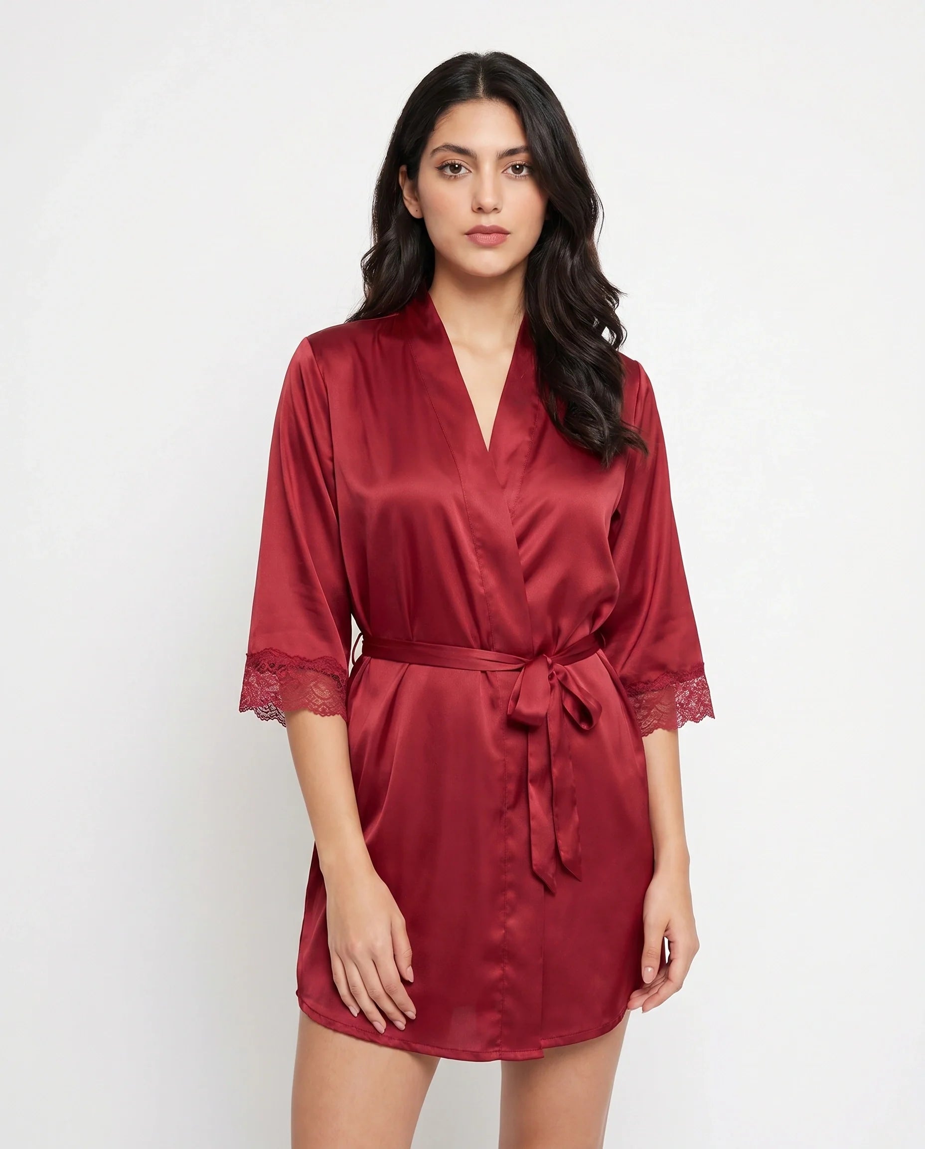 Allure - Silk Robe with Bra and Panty