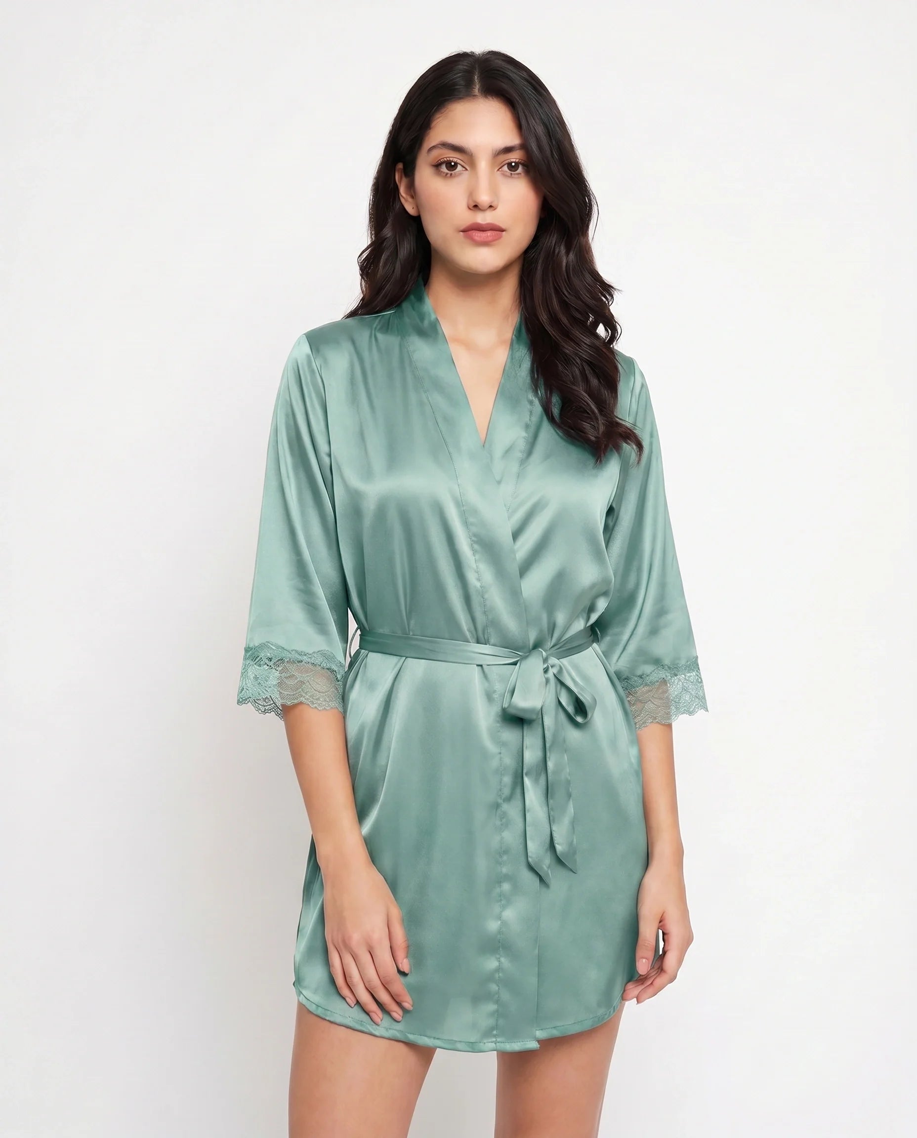 Allure - Silk Robe with Bra and Panty