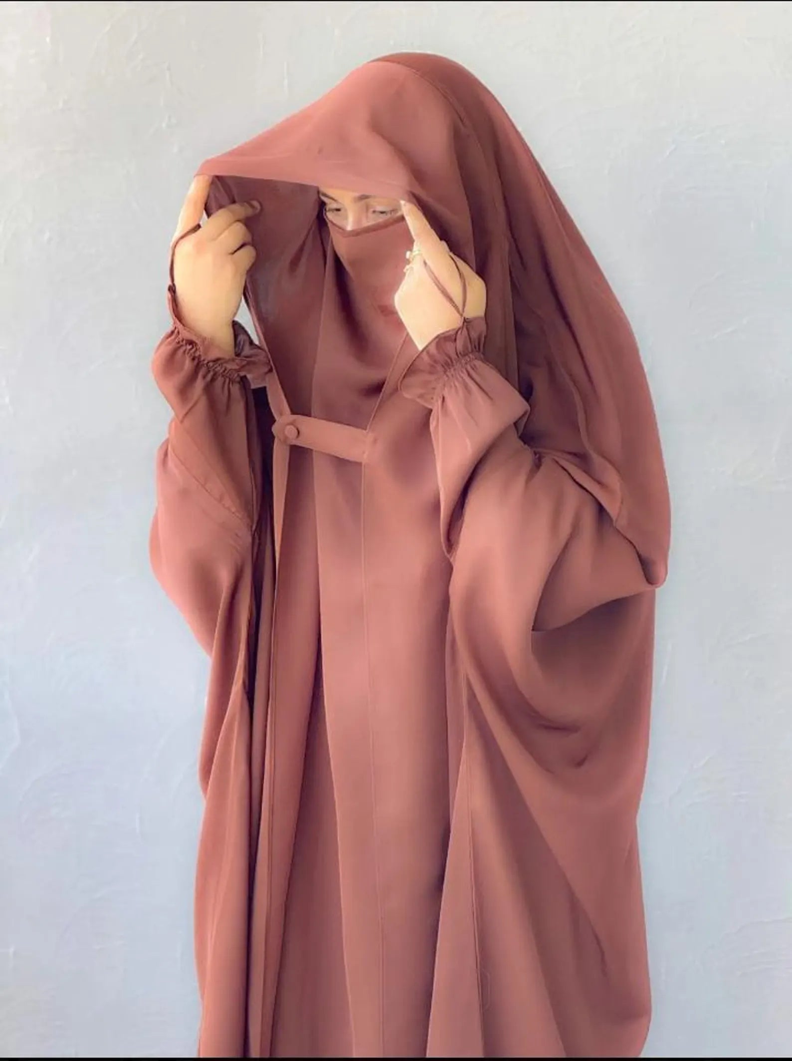 Saudi Classic Jilbab – Wool Peach- TPINK